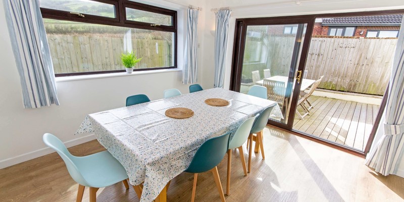 Bright and sunny dining area