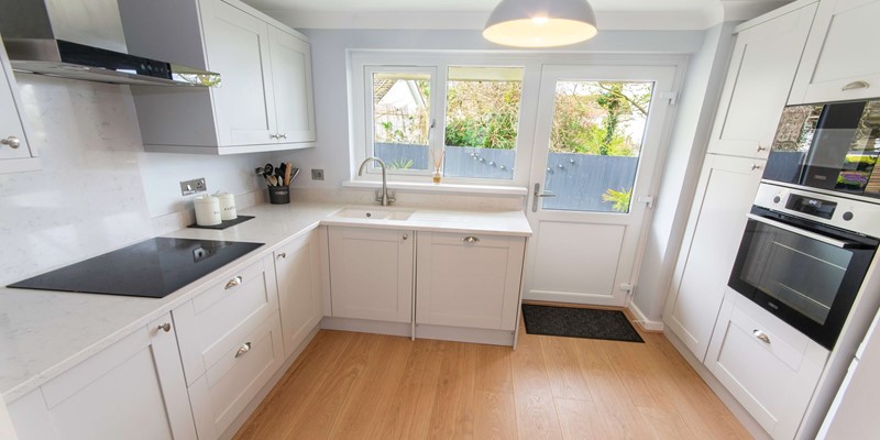 Kitchen with doors to the rear garden