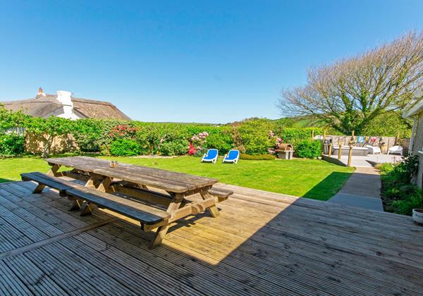 Decking area in large holiday home