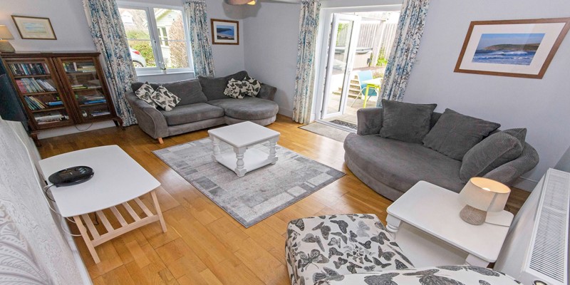 Garden Lounge TV room at Bridge Cottage