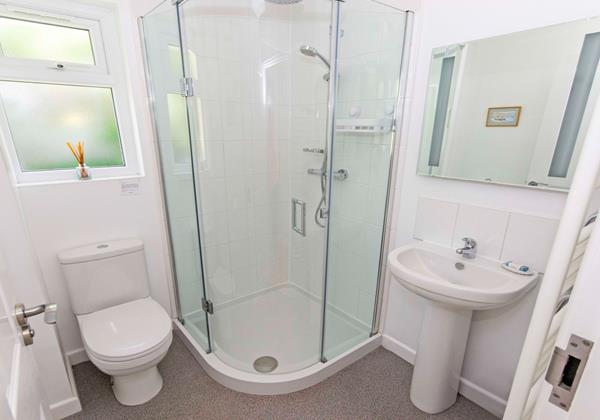 Downstairs shower room perfect for mobilty impaired on holiday