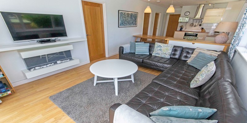 Spacious lounge seating with Media entertainment