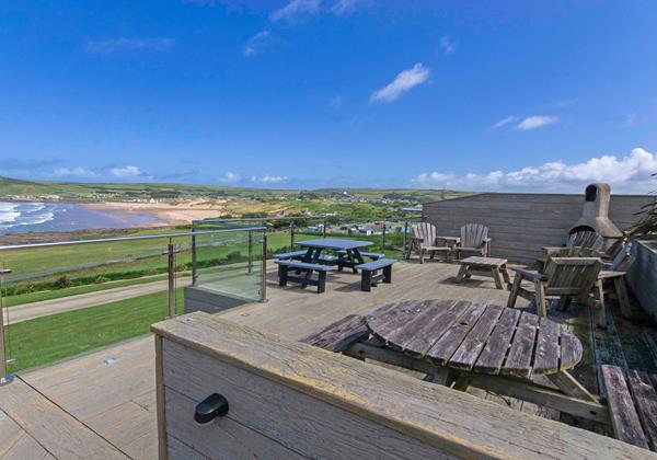 Decking area with BBQ