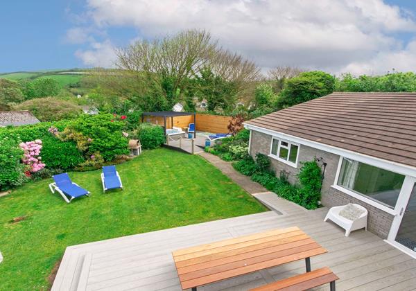 Countryside views overlooking the garden