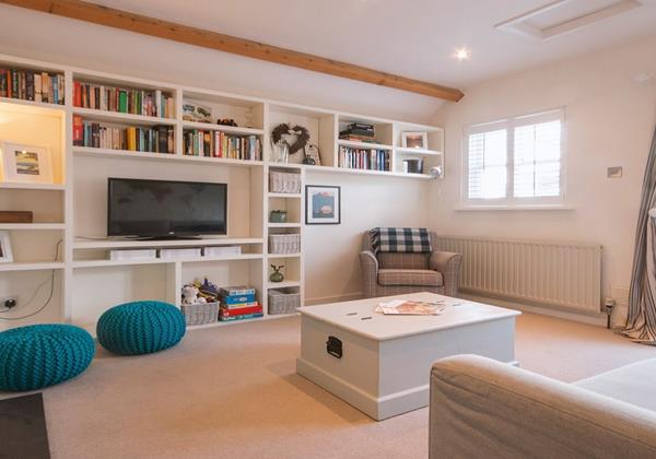 lounge with log burner