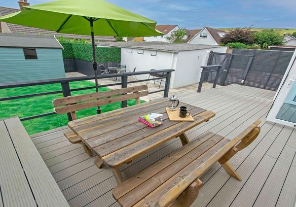 Decking area for dining