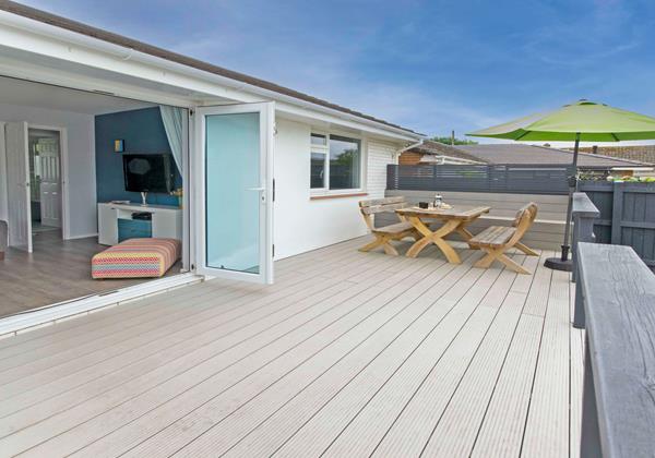 large decking area