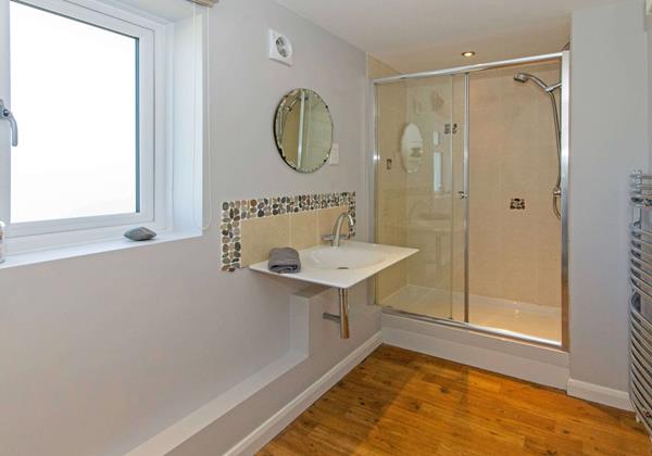 Upstairs family shower room