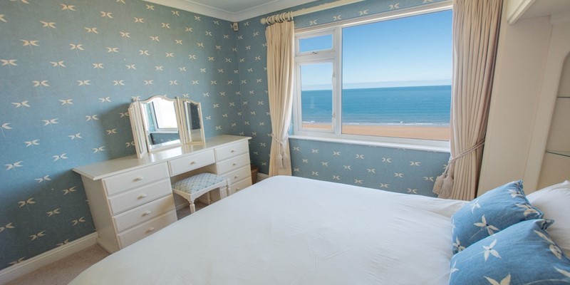 Main double bedroom with sea views