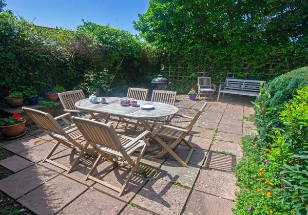 Garden dining area