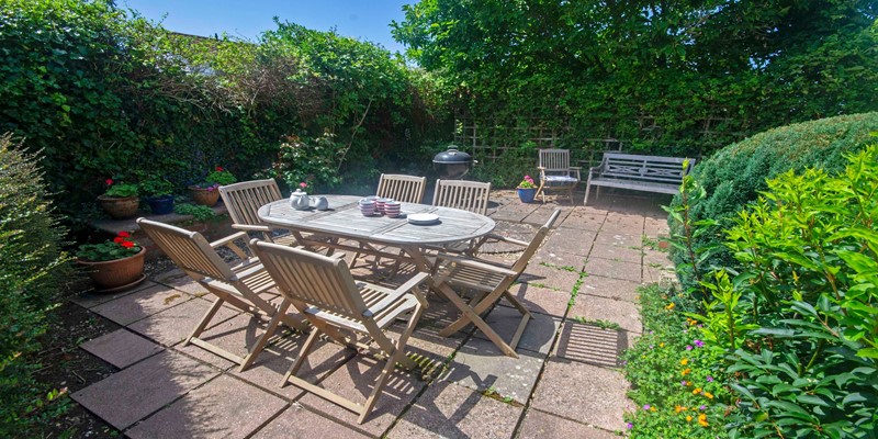 Garden dining area