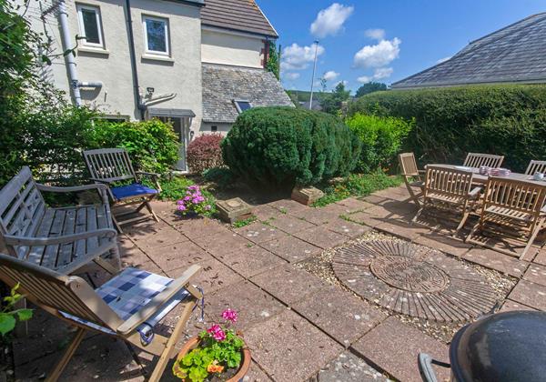 BBQ and seating area