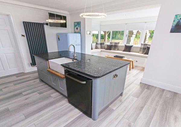 Delightful open plan kitchen for cooking family meals and entertaining