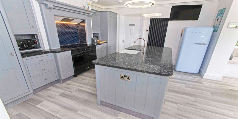 Open plan kitchen and dining for entertaining