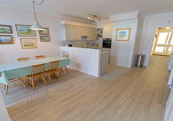 Stylish open plan kitchen dining area