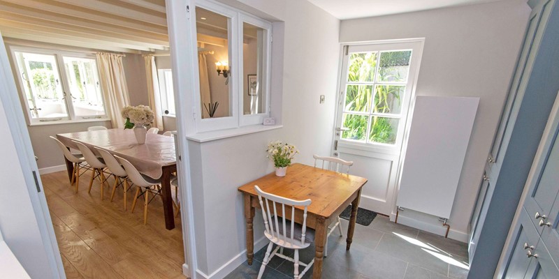 Kitchen to the dining room