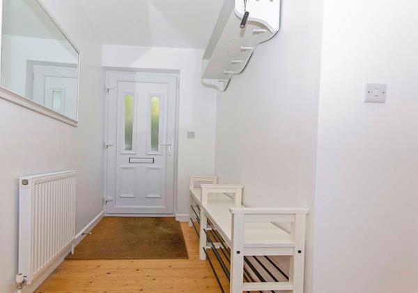 Hallway for coats bags shoes and flip flops